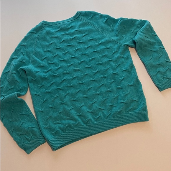 NWT Pure Amici turquoise blue cashmere crew neck sweater size M - Picture 4 of 7